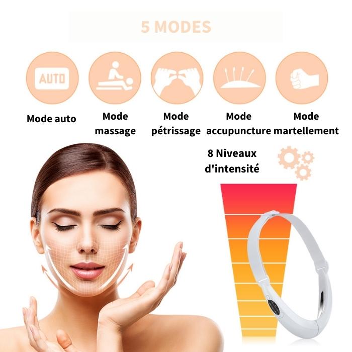 Masajeador facial con electroestimulación