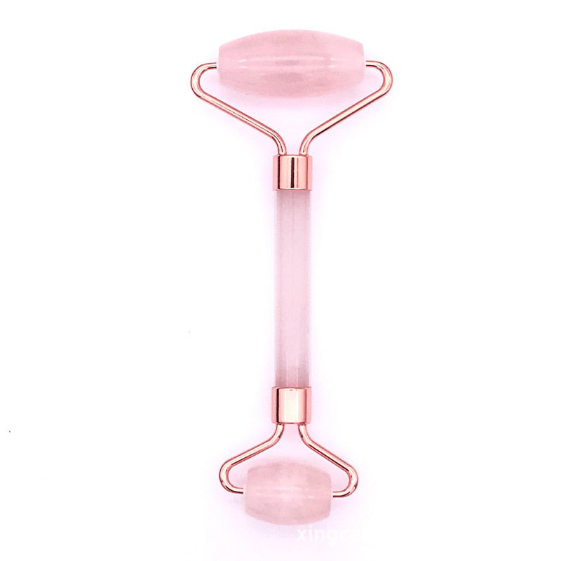 Rose quartz massage roller