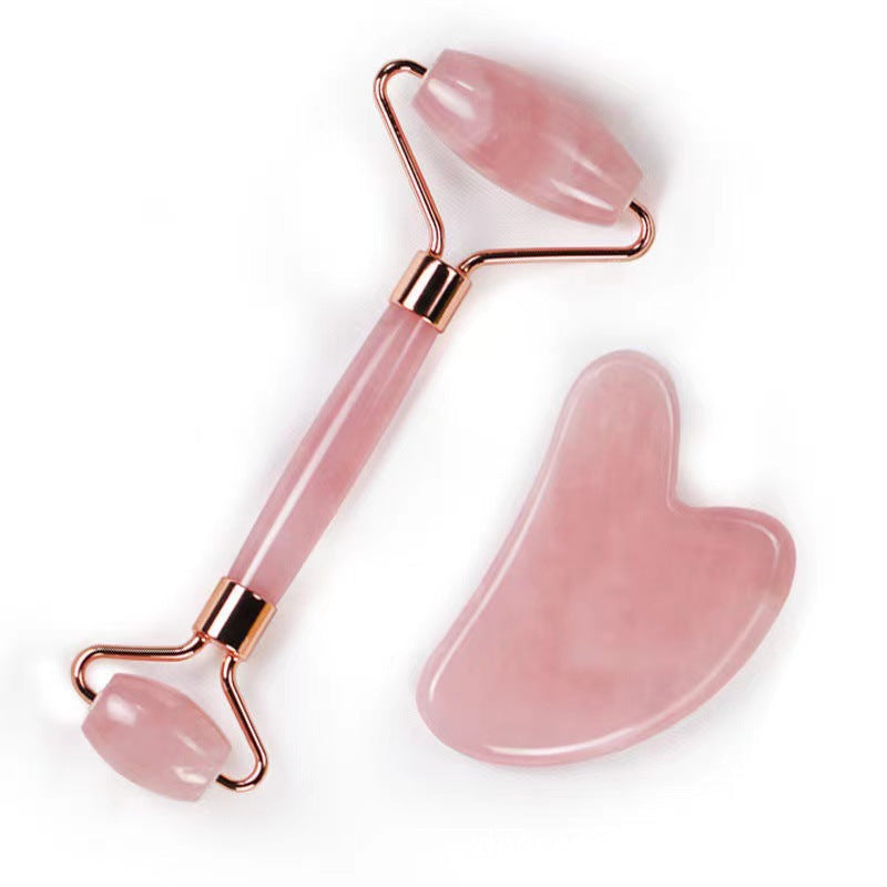 Rouleau de massage en quartz rose